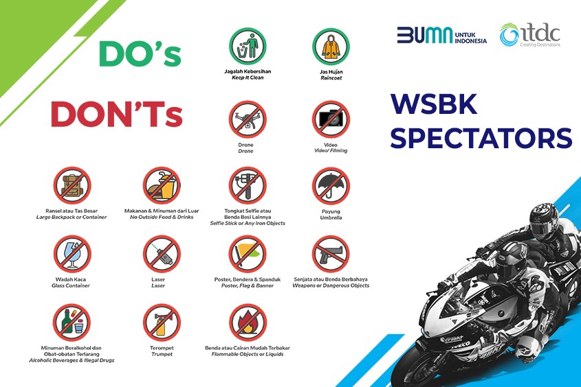 Antara DO’s & DON’Ts Penonton di WSBK Mandalika