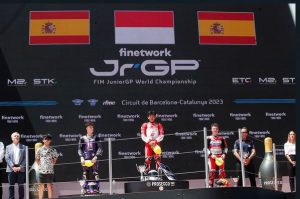 Fadillah Arbi Cetak Sejarah, Pembalap Astra Honda Podium I FIM JuniorGP Barcelona