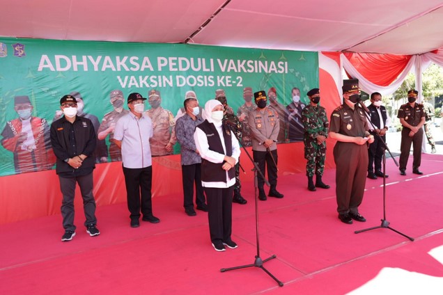 Forkopimda Jatim Pantau Vaksinasi Tahap 2 di Islamic Center Surabaya