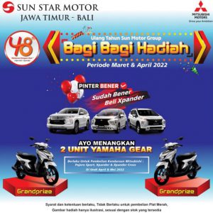 Sambut HUT SUN Star Motor, Beli Mitsubishi Berhadiah Sepeda Motor