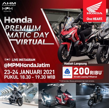 Besok Honda Premium Matic Day Virtual Banjir Promo & Hadiah