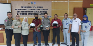 Jasa Raharja Surabaya & Tim Pembina Samsat Gelar Sosialisasi Tata Tertib Administrasi Kendaraan Bermotor Dan Keselamatan Berlalu Lintas di Kec Sawahan