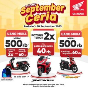 MPM Honda Jatim Hadirkan Promo Pembelian September Ceria