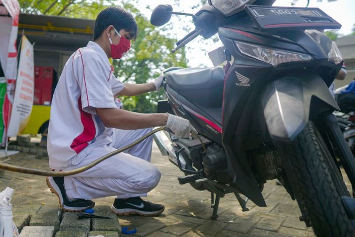 Bengkel Alumni SMK TBSM Honda Sukses Bertahan Dimasa Pandemi