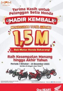 MPM Honda Jatim Sapa Pelanggan Setia Undian Total Rp 1,5 Milyar