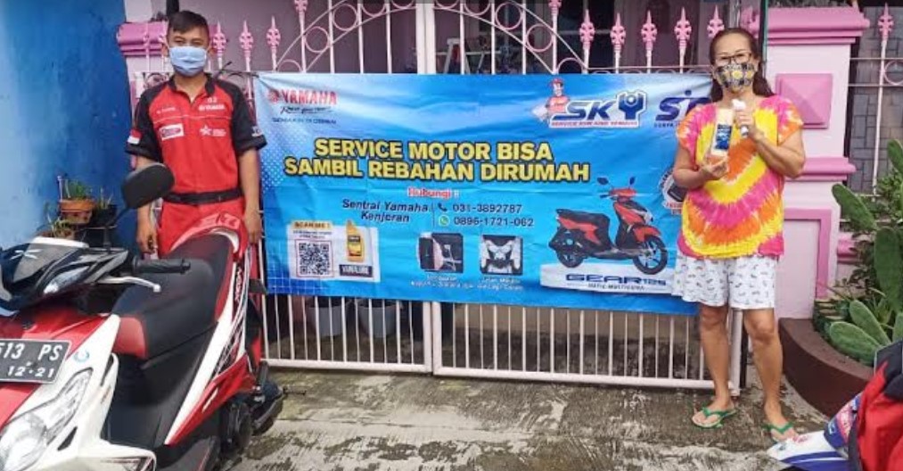 Jelang Ramadhan Yamaha Jatim Servis Rebahan Ke Rumah