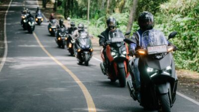 Sambut Yamaha XMax Tech Max di Bali, Puluhan Biker Touring