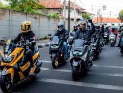 Puluhan Biker Yamaha NMax Satmori Keliling Jakarta